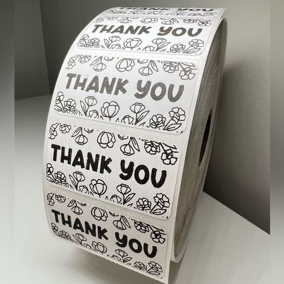 100 Thank You Stickers 2in | Packaging Supplies NWT​​​​​ - Picture 2 of 12